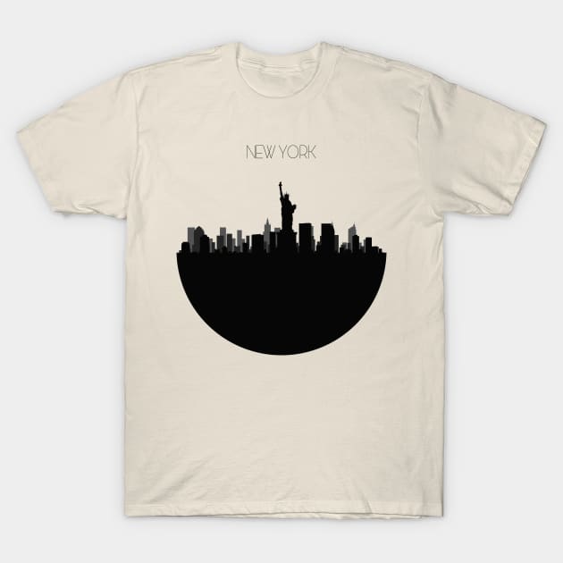 New York City Skyline T-Shirt by inspirowl